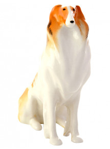 LOMONOSOV IMPERIAL PORCELAIN FIGURINE DOG COLLIE