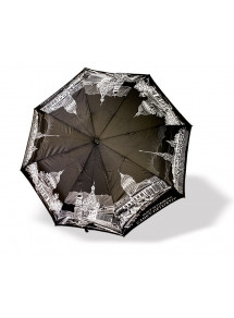 Umbrella Semi-Automatic Gift Souvenir Saint-Petersburg Black